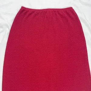 Vintage Skirts 9s Red Midi Skirt Size Large Poshmark